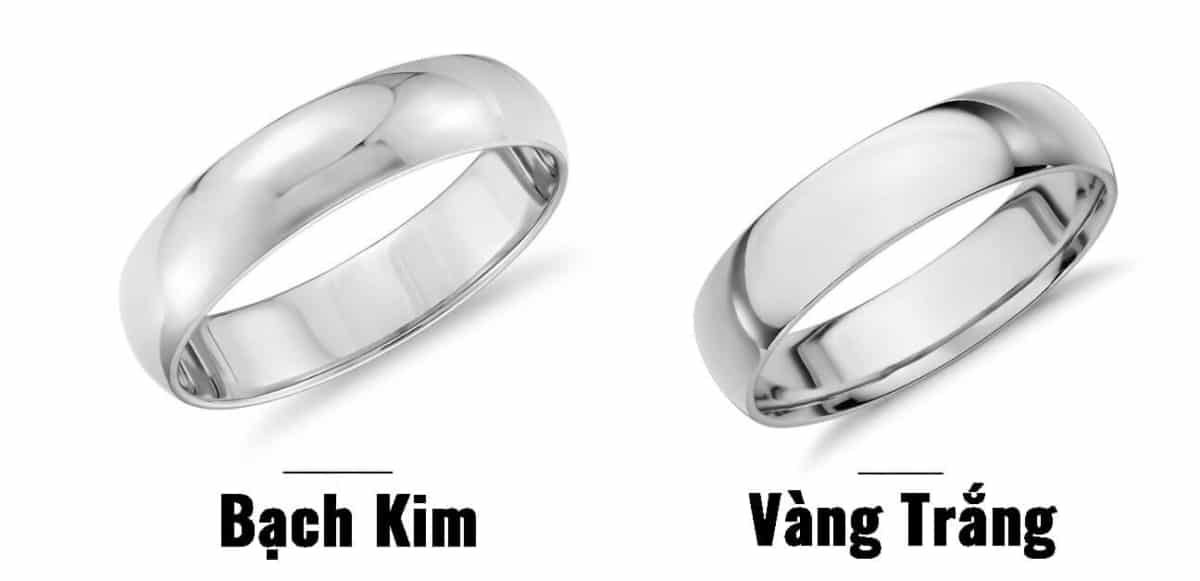 Nhẫn kết hôn: Phân biệt Vàng trắng và Platinum (Bạch kim)